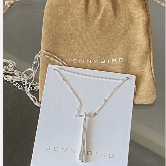 Jenny Bird Leana Pendant Double Chain Silver Necklace - Picture 3 of 3